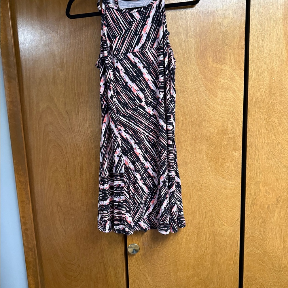 Decree Black and Pink Patterned Mini Dress